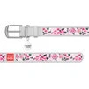 Ошейник WAUDOG Design с рисунком "Нежность", премиум кожа, металлическая пряжка (ширина 12 мм, длина 19-25 см), белый - 2