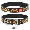 Нашийник WAUDOG Design з малюнком "Змія", преміум шкіра, металевий пряжка (ширина 12 мм, довжина 21-29 см), чорний - 1
