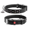 Ошейник для собак кожаный WAUDOG Glamour с QR паспортом, с клеевыми стразами, Ш 25 мм, Дл 38-49 см, черный - 1