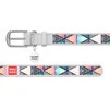 Ошейник WAUDOG Design с рисунком "Бохо", премиум кожа, металлическая пряжка (ширина 20 мм, длина 30-39 см), белый - 2