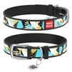 Нашийник WAUDOG Design з малюнком "Абстракція", преміум шкіра, металевий пряжка (ширина 12 мм, довжина 21-29 см), чорний - 1