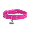 Ошейник для собак кожаный WAUDOG Glamour с QR паспортом, с клеевыми стразами, Ш 20 мм, Дл 30-39 см, розовый - 2