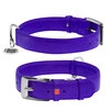 Нашийник для собак шкіряний WAUDOG Glamour з QR паспортом, без прикрас, Ш 35 мм, Дл 46-60 см, фіолетовий - 1