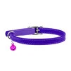 Нашийник для котів шкіряний WAUDOG Glamour з QR паспортом, без прикрас, Ш 9 мм, Дл 22-30 см, фіолетовий - 2