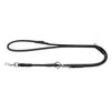 Поводок-перестежка для собак кожаный WAUDOG Soft, круглый, Д 10 мм, Дл 183см, черный - 2