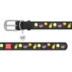 Нашийник WAUDOG Design з малюнком "Фрукти", преміум шкіра, металевий пряжка (ширина 12 мм, довжина 21-29 см), чорний - 2