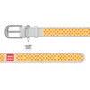 Ошейник WAUDOG Design с рисунком "Желтая полька", премиум кожа, металлическая пряжка (ширина 35 мм, длина 46-60 см), белый - 2