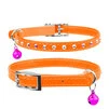 Ошейник "WAUDOG GLAMOUR" с резинкой, клей.стразами для кошек (ширина 9мм, длина 22-30см), оранжевый - 1