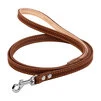 Поводок "CoLLaR" одинарный с прошивкой (ширина 12мм, длина 122см), коричневый - 1