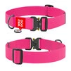 Ошейник для собак водостойкий WAUDOG Waterproof c QR-паспортом, металлическая пряжка-фастекс, Ш 40 мм, Дл 43-70 см, розовый - 1