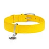 Нашийник для собак шкіряний WAUDOG Glamour з QR паспортом, без прикрас, Ш 35 мм, Дл 46-60 см, жовтий - 2