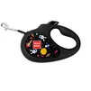 Поводок-рулетка для собак WAUDOG R-leash, малий, до 12 кг, 3 м, світловідбиваюча стрічка, чорний - 3