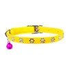 Ошейник "WAUDOG GLAMOUR" с резинкой, клей.стразами "Цветочек" для кошек (ширина 9мм, длина 22-30см), желтый - 2