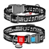Ошейник для собак нейлоновый WAUDOG Nylon c QR паспортом, рисунок "Темный рыцарь", пластиковый фастекс, Ш 25 мм, Дл 35-58 см - 1