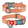 Ошейник для собак из восстановленного хлопка WAUDOG Re-cotton с QR паспортом, светоотражающий, пластиковый фастекс, Ш 25 мм, Дл 31-49 см, оранжевый - 1