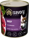 Вологий корм Savory для дорослих собак з яловичиною 800 г - 1