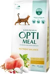 Повнораціонний сухий корм для дорослих котів Optimeal курка 1.5 кг - 1