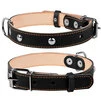 Нашийник "CoLLaR" подвійний з прикрасами (ширина 25мм, довжина 38-50см), чорний - 1