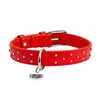 Ошейник для собак кожаный WAUDOG Glamour с QR паспортом, с клеевыми стразами, Ш 25 мм, Дл 38-49 см, красный - 2