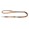 Поводок-перестежка для собак кожаный WAUDOG Soft, круглый, Д 6 мм, Дл 183см, коричневый - 2