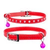 Ошейник "WAUDOG GLAMOUR" с резинкой, клей.стразами для кошек (ширина 9мм, длина 22-30см), красный - 1