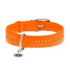 Нашийник для собак шкіряний WAUDOG Glamour з QR паспортом, подвійний зі стразами, Ш 20 мм, Дл 30-39 см, оранжевий - 2