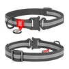 Водостійкий нашийник для собак WAUDOG Waterproof з QR-паспортом, світловідбиваючий, металевий фастекс, S, Ш 15 мм, Дл 23-35 см, сірий - 1