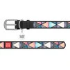 Ошейник WAUDOG Design с рисунком "Бохо", премиум кожа, металлическая пряжка (ширина 12 мм, длина 21-29 см), черный - 2