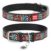 Ошейник WAUDOG Design с рисунком "Граффити 2", премиум кожа, металлическая пряжка (ширина 15 мм, длина 27-36 см), черный - 1