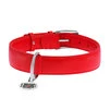 Ошейник для собак кожаный WAUDOG Glamour с QR паспортом, без украшений, Ш 35 мм, Дл 46-60 см, красный - 2