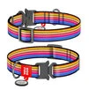 Нашийник для собак нейлоновий WAUDOG Nylon з QR паспортом, малюнок "Лінія 1", металевий пряжка-фастекс, Ш 20 мм, Дл 24-40 см - 1
