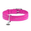 Ошейник для собак кожаный WAUDOG Glamour с QR паспортом, двойной со стразами, Ш 35 мм, Дл 46-60 см, розовый - 2
