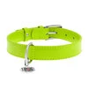 Нашийник для собак шкіряний WAUDOG Glamour з QR паспортом, без прикрас, Ш 25 мм, Дл 38-49 см, салатовий - 2
