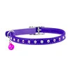 Нашийник "WAUDOG GLAMOUR" з резинкою, клейовими стразами для котів (ширина 9мм, довжина 22-30см), фіолетовий - 3