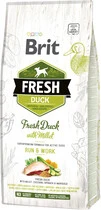 Сухий корм для активних дорослих собак Brit Fresh Active Run &amp; Work з качкою та пшоном 12 кг (8595602530816) - 1