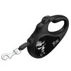 Поводок-рулетка для собак WAUDOG R-leash, рисунок "Джокер Черный", L, до 50 кг, 5 м, светоотражающая лента, черный - 2