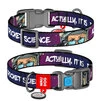 Ошейник для собак нейлоновый WAUDOG Nylon c QR-паспортом, рисунок "Космос. Ракетостроение", пластиковый фастекс, M, Ш 20 мм, Дл 24-40 см - 1