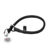 Нашийник-удавка ривковий для собак шкіряний WAUDOG Soft з QR паспортом, круглий, Д 13 мм, Дл 60 см, чорний - 1