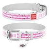 Нашийник WAUDOG Design з малюнком "Принцеса", преміум шкіра, металевий пряжка (ширина 35 мм, довжина 46-60 см), білий - 1