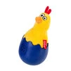 Игрушка для собак Цыпленок-неваляшка с пищалкой GiGwi Basic, текстиль, резина, 14 см - 1