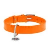 Нашийник для собак шкіряний WAUDOG Glamour з QR паспортом, без прикрас, Ш 25 мм, Дл 38-49 см, оранжевий - 2