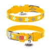 Ошейник для собак кожаный WAUDOG Glamour с QR паспортом, узор "Звёздочка", светящийся/светоотражающий, Ш 15 мм, Дл 27-36 см, желтый - 1