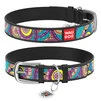 Нашийник WAUDOG Design з малюнком "Казка", преміум шкіра, металевий пряжка (ширина 12 мм, довжина 21-29 см), чорний - 1
