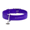 Ошейник для собак кожаный WAUDOG Glamour с QR паспортом, двойной со стразами, Ш 20 мм, Дл 30-39 см, фиолетовый - 2