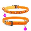 Нашийник "WAUDOG GLAMOUR" з резинкою, клейовими стразами "Квітка" для котів (ширина 9мм, довжина 22-30см), оранжевий - 1