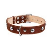 Нашийник "CoLLaR" подвійний з прикрасами (ширина 35мм, довжина 48-63см), коричневий - 3