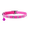 Ошейник "WAUDOG GLAMOUR" с резинкой, клей.стразами "Цветочек" для кошек (ширина 9мм, длина 22-30см), розовый - 2