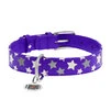 Нашийник для собак шкіряний WAUDOG Glamour з QR паспортом, візерунок "Зірочка", що світиться/світловідбиваючий, Ш 25 мм, Дл 38-49 см, фіолетовий - 2