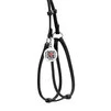 Шлея з повідцем для собак шкіряна WAUDOG Glamour з QR паспортом, кругла, Д 6 мм, А 42-60 см, В 46-64 см, чорна - 2