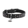 Ошейник для собак кожаный WAUDOG Glamour с QR паспортом, с клеевыми стразами, Ш 25 мм, Дл 38-49 см, черный - 2